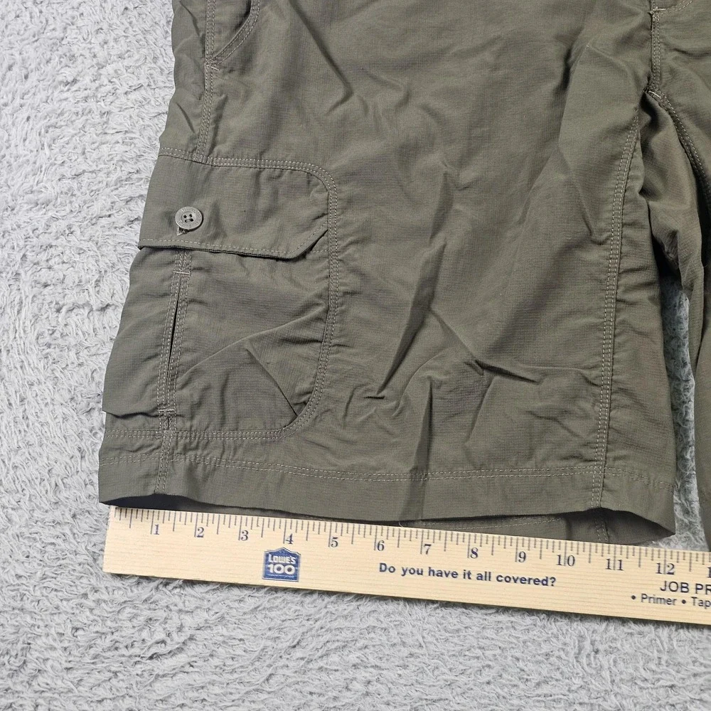 The North Face Cargo Shorts Mens‎ 36 Green Nylon Elastic Waist Hiking Outdoor